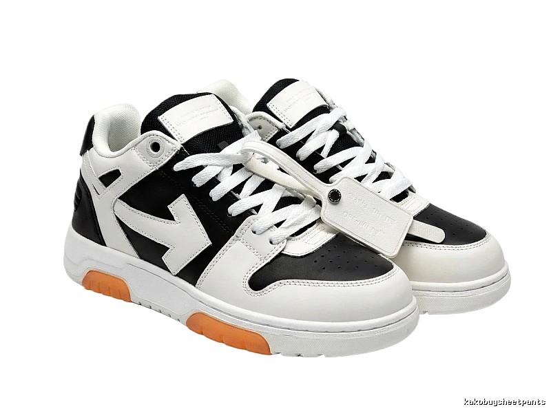 Off-White casual black and white sports shoes