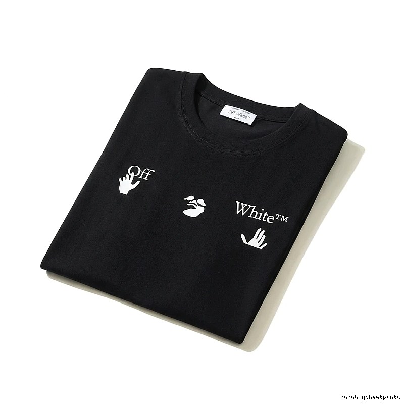 Off-White Gesture Style Black T-shirt