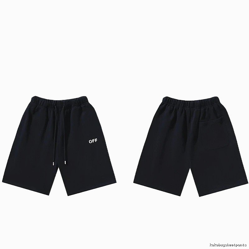 Off-White minimalist-style black shorts