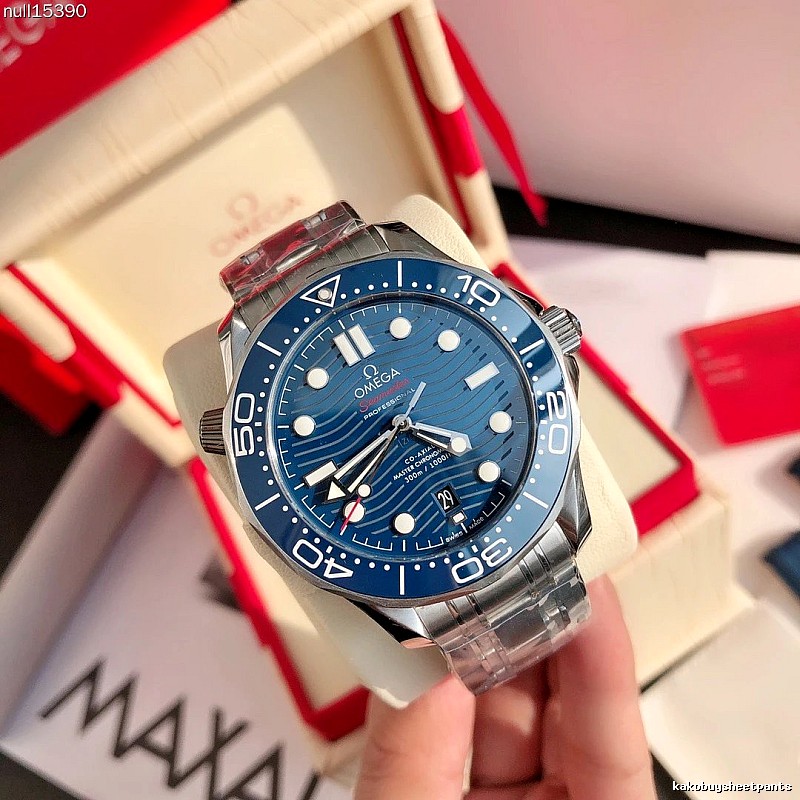 Omega Smart-Casual Seamaster Dive Watch - blue wave dial