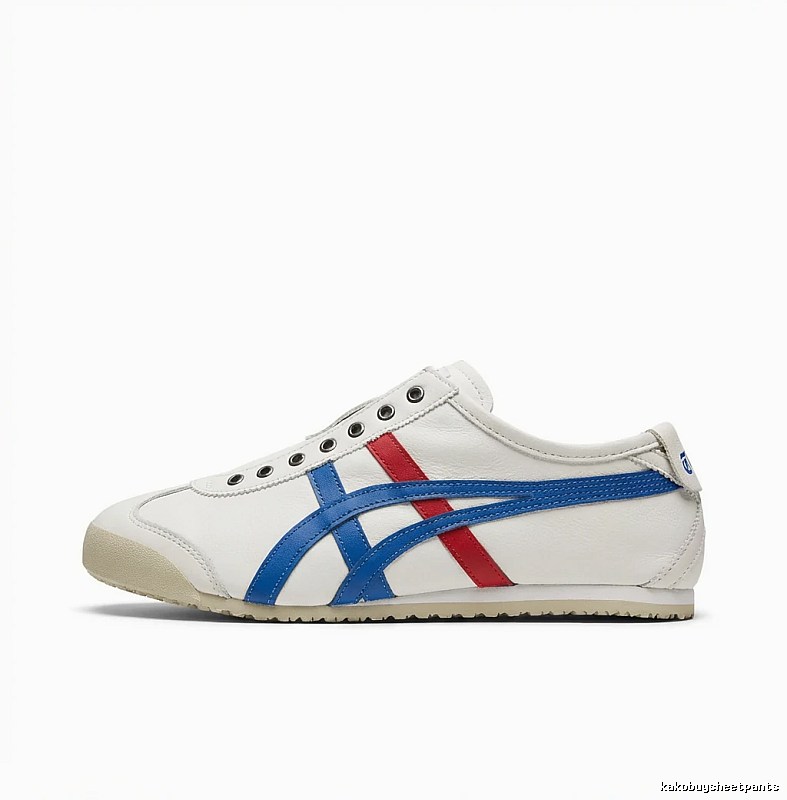 Onitsuka Tiger retro-style white, blue and red sports shoes