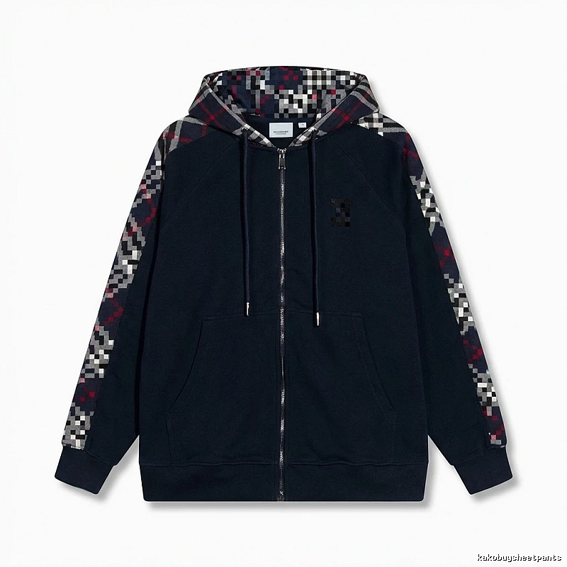 Other checkered patchwork style hoodie
