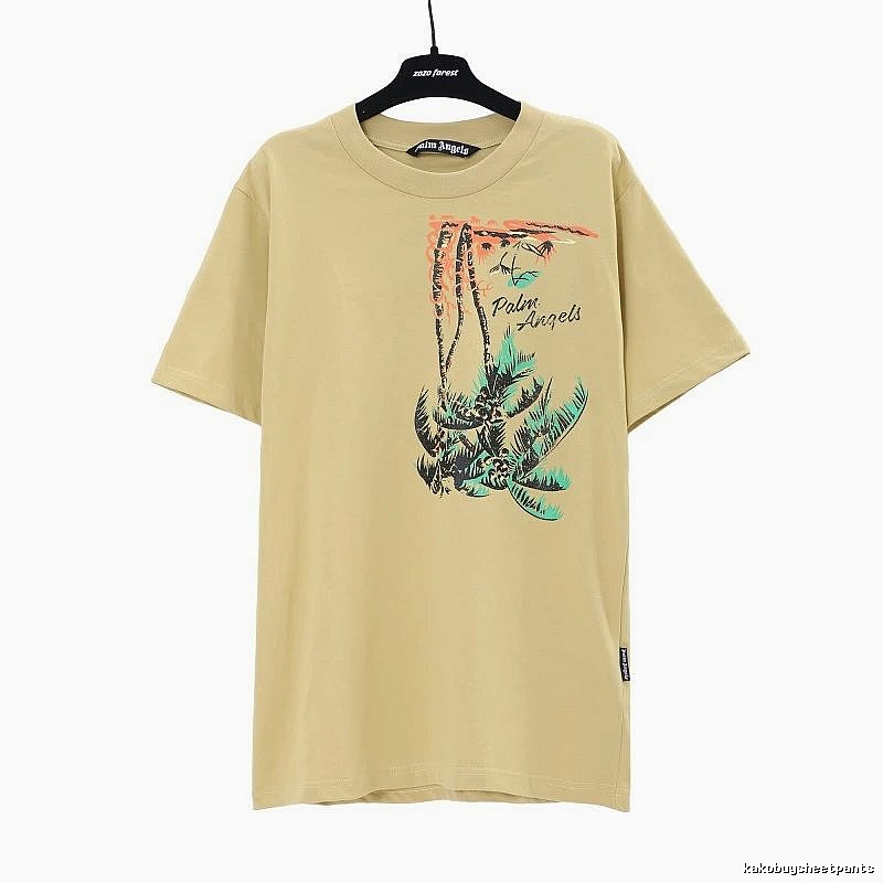 Palm Angels Classic Logo T-shirt White Palm Tree with Travel-Friendly Style