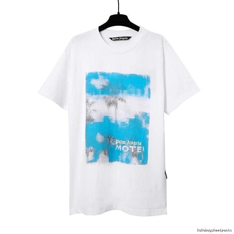 Palm Angels Gift Ready Logo T-shirt White Palm Tree with Fresh Pattern