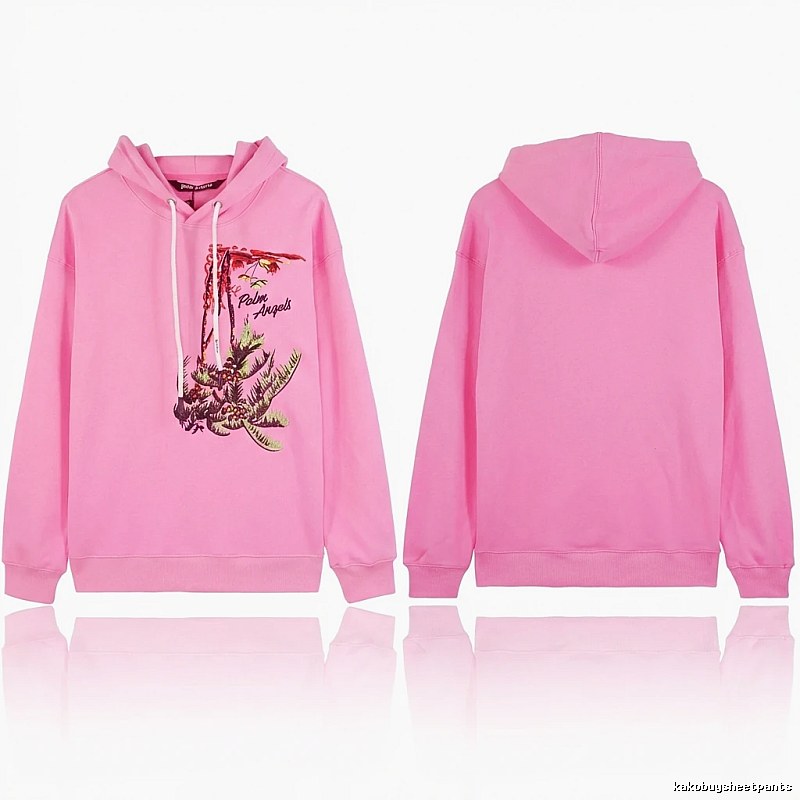 Palm Angels palm tree print pink sweatshirt