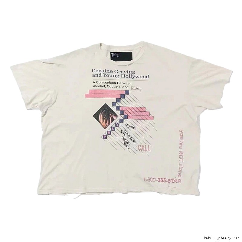 Paly Hollywood Printed Vintage Off-white Short Sleeve T-shirt