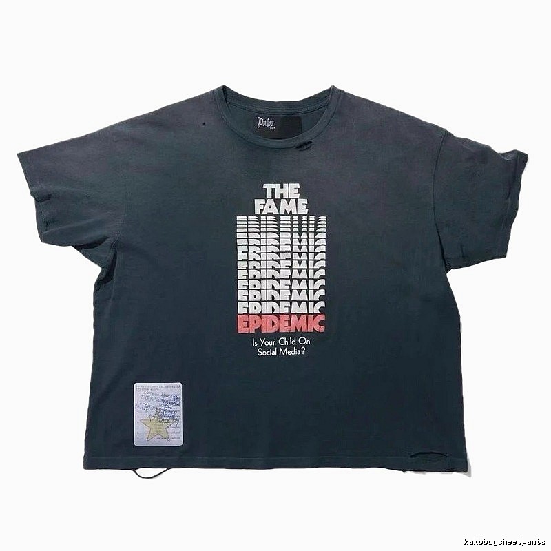 Paly Hollywood Vintage Printed Charcoal Black T-shirt