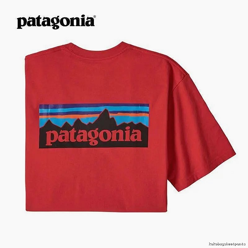 Patagonia Red Logo T-Shirt Resort Wear Graphic