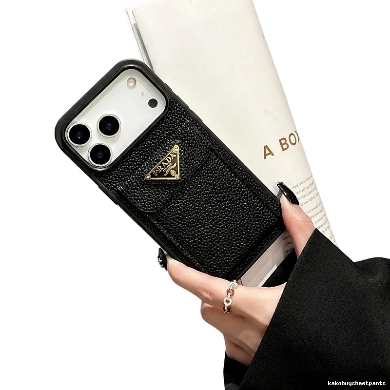 Prada Triangle Logo Trendy and Cool Black Phone Case