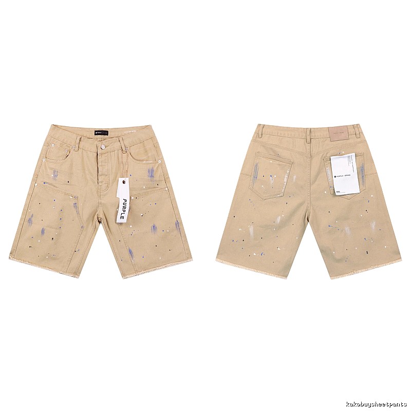 PurpleGodspeed Ink-splashing Style Khaki Shorts