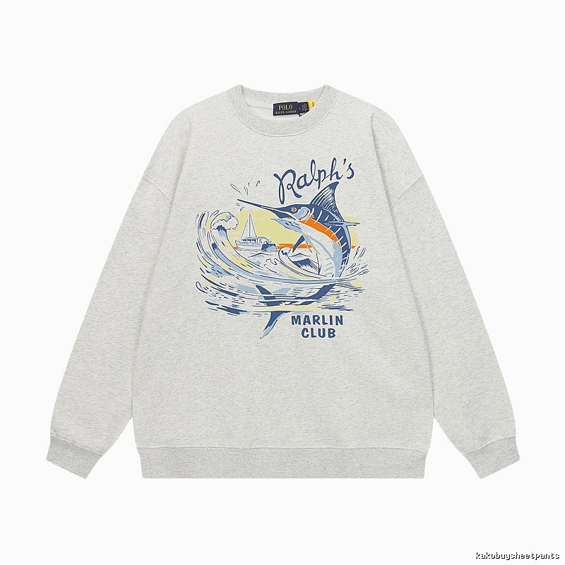 Ralph Lauren Marin Club Light Grey Sweatshirt