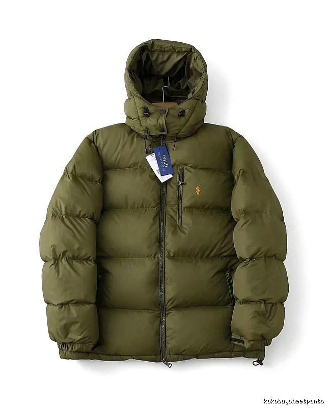 Ralph Lauren Polo Military Green Trendy Down Jacket