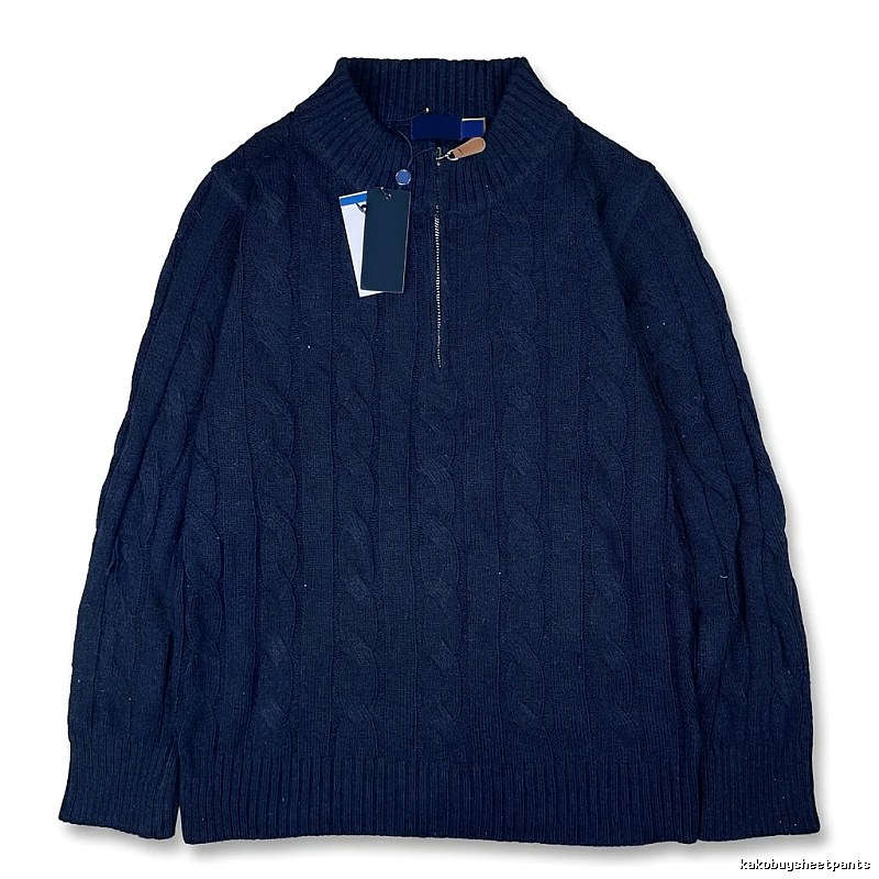 Ralph Lauren retro-style navy blue sweater