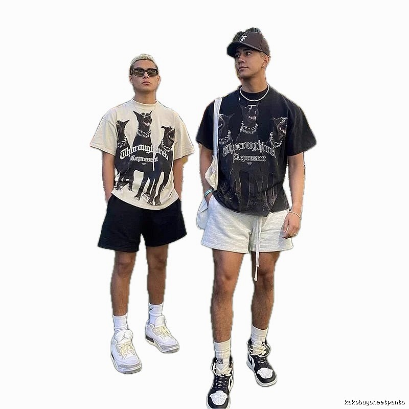 Represent Doberman Print Vintage Black Short-sleeve T-shirt