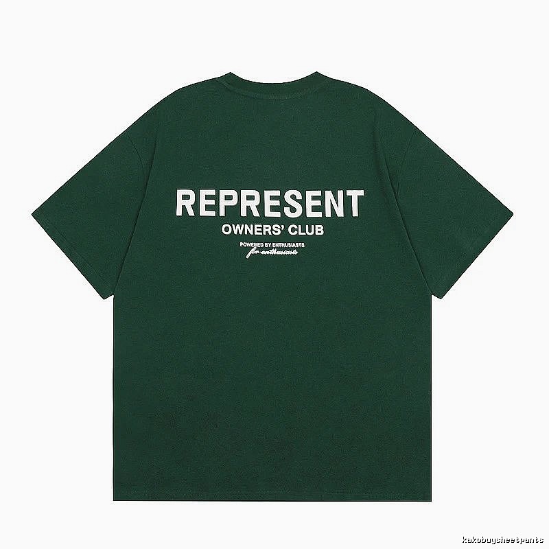Represent Green Style 801 Owners Club T-Shirt Streetwear Look Logo