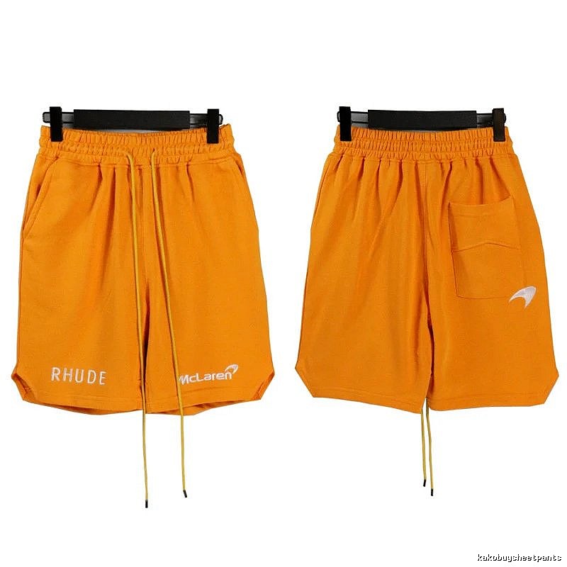 RHUDE Orange Trendy Brand Sports Shorts