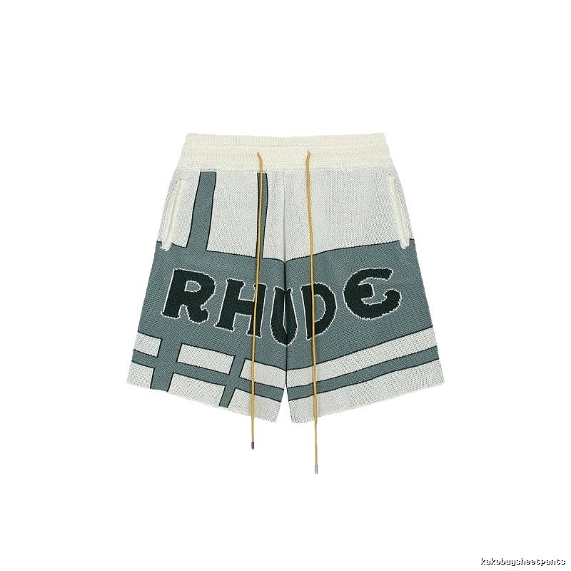 RHUDE retro-style shorts with letters