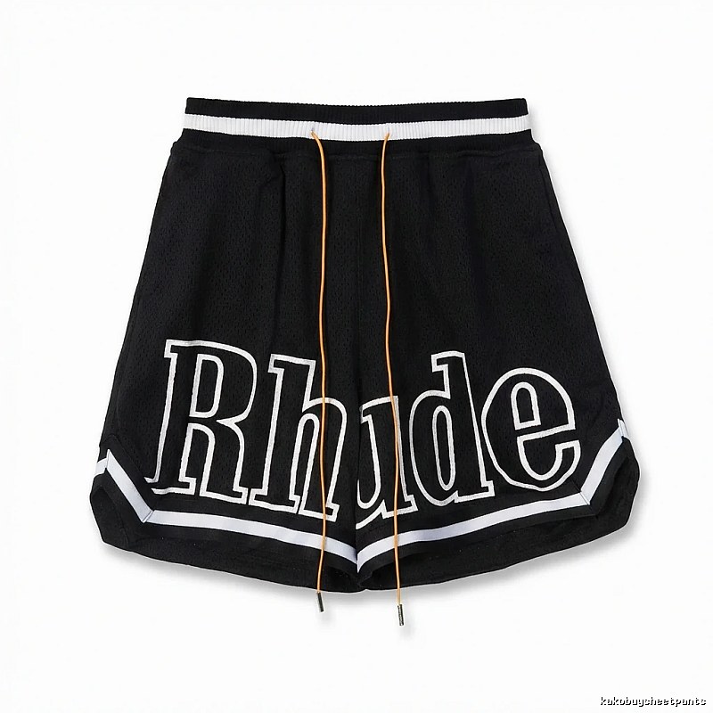 RHUDE sporty black shorts
