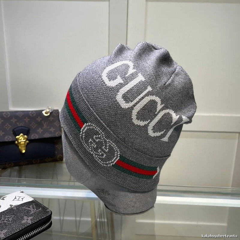 Ribbed Stripe Gucci Knit Beanie for Denim Pairing