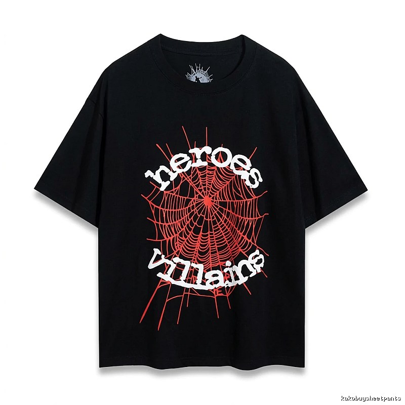 Sp5der Spider Web Style Black T-shirt