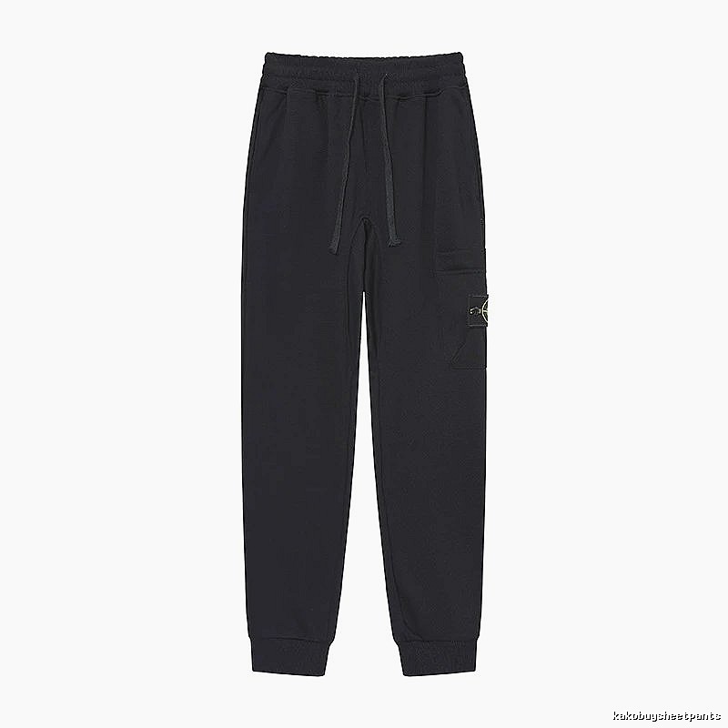Stone Island Compass Series Street Style Black Sweatpants