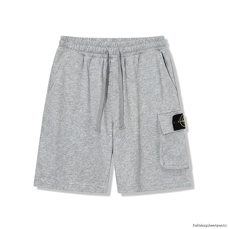 Stone Island workwear style grey shorts