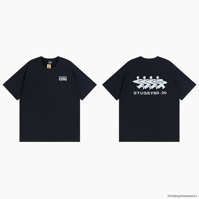 Stussy Black Spider Graphic T-Shirt Modern Fit Logo
