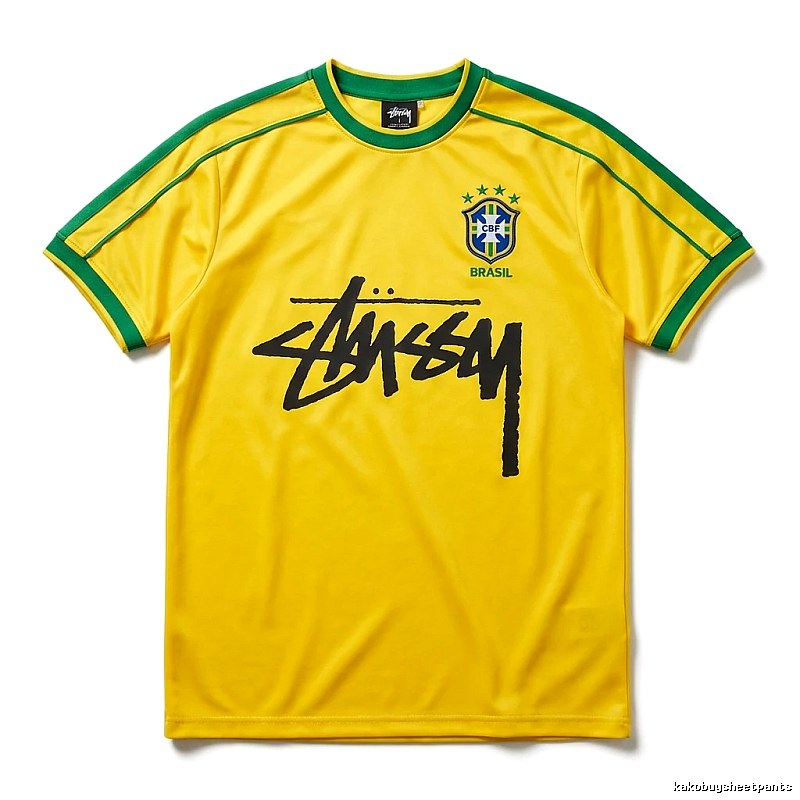 Stussy Brazil Team Style Yellow T-shirt