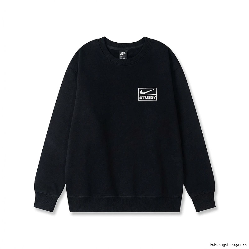 Stussy Co-branded Simple Black Sweatshirt