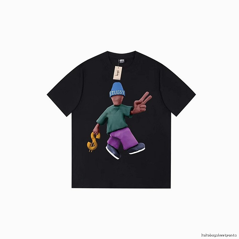 Stussy Compact Graphic T-shirt Black White Stussy for Smart Casual Looks