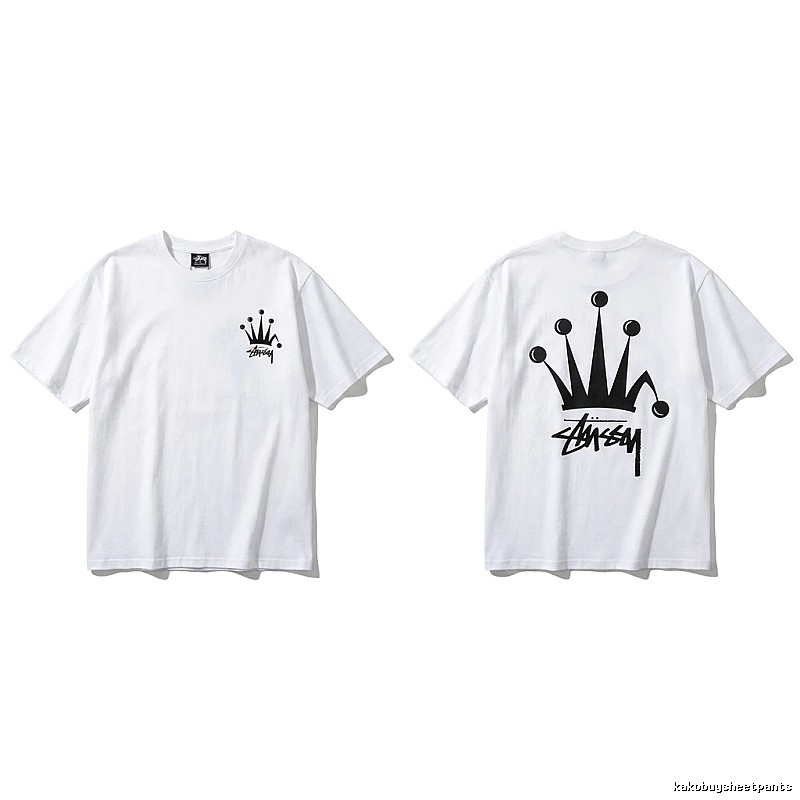 Stussy Crown Trendy Brand White T-shirt