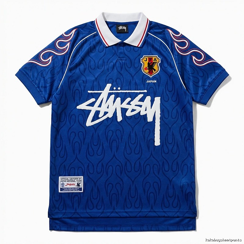 Stussy Flame Wind Blue Jersey