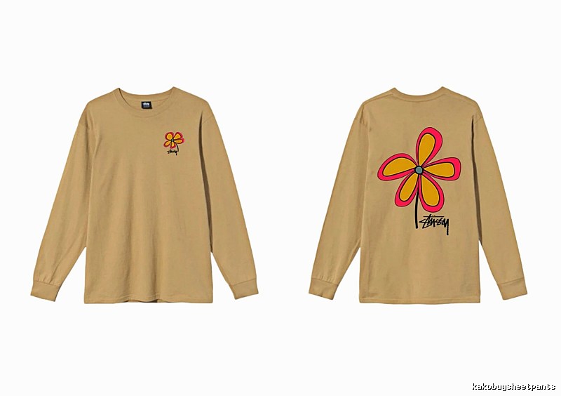 Stussy Floral Casual Khaki Long-Sleeve