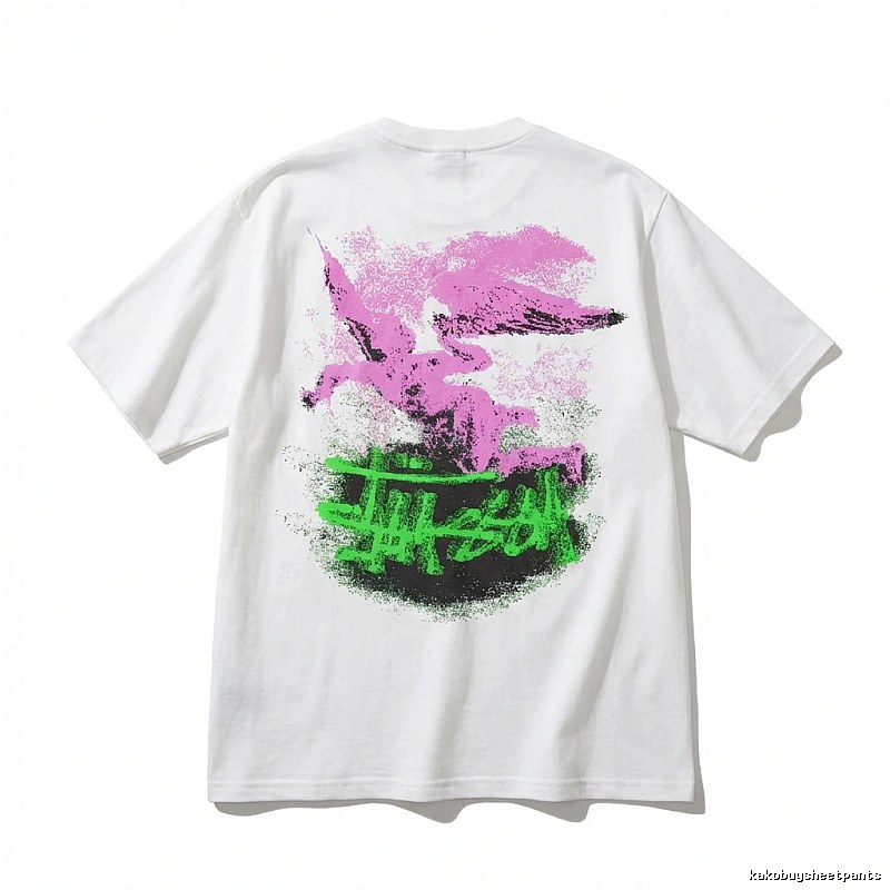 Stussy graffiti-style white T-shirt
