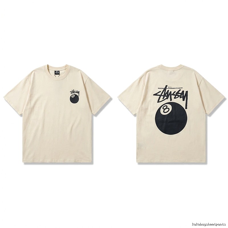 Stussy No.8 Ball Series Retro-Style T-Shirt
