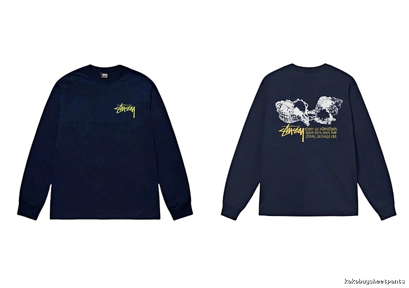 Stussy Skull Print Dark Style Long-sleeve