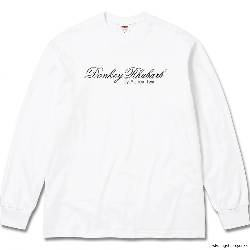 Supreme letter style white long-sleeve