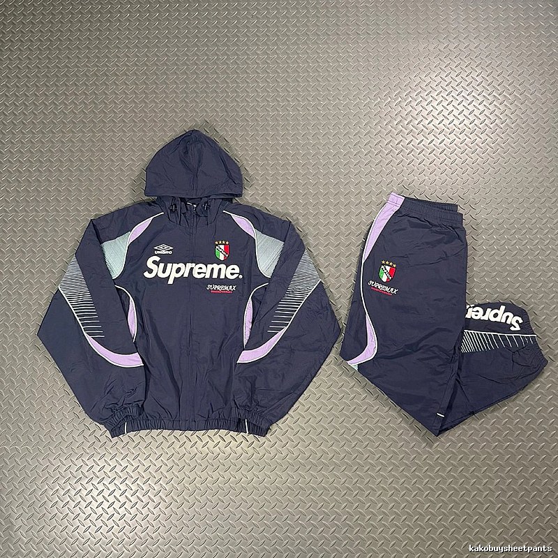 Supreme Navy Purple Tracksuit Set