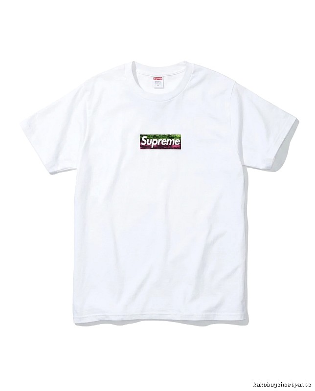 Supreme - printed simple white T - shirt