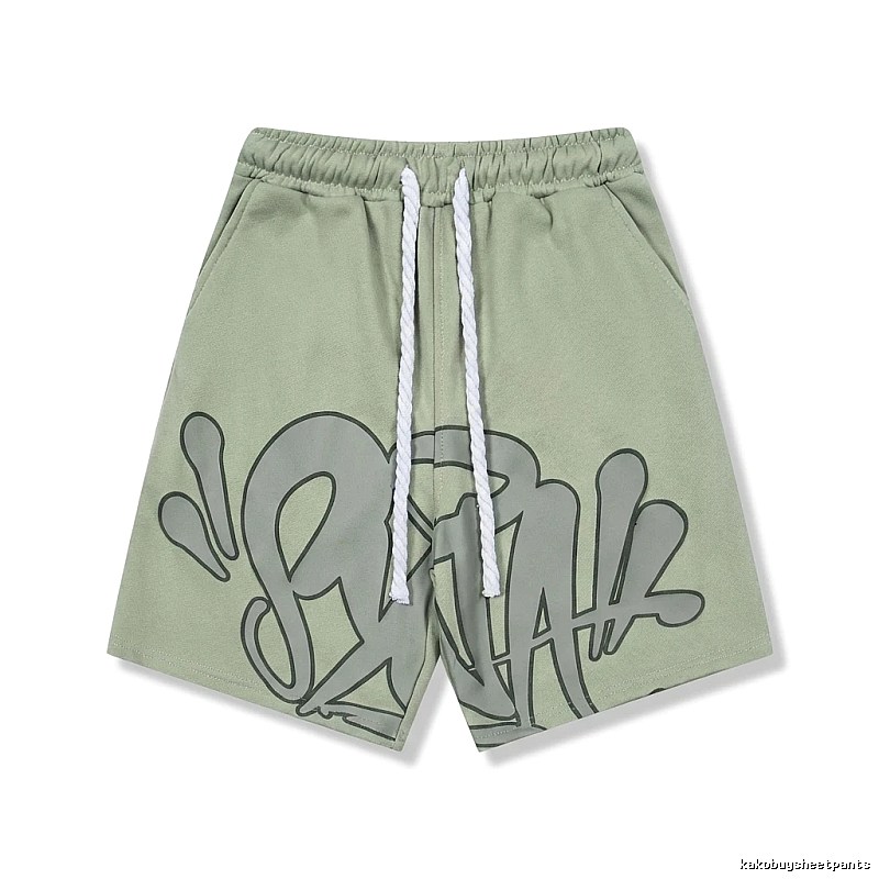 SynaWorld Graffiti Style Ash-Green Shorts