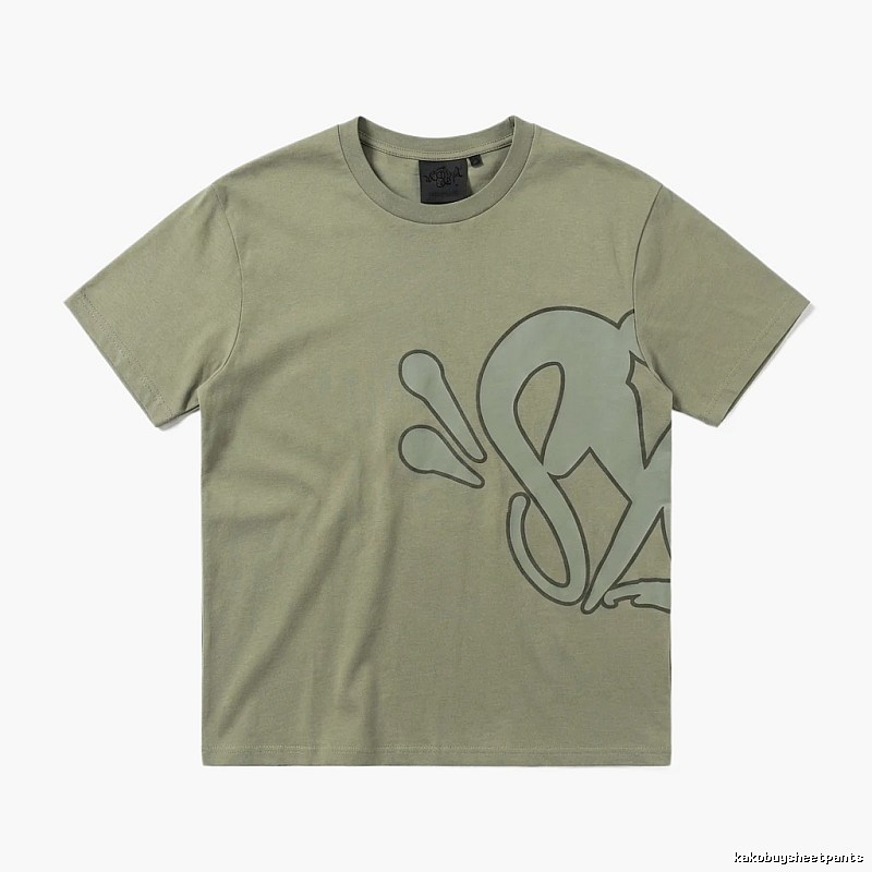 SynaWorld Graffiti Style Khaki T-shirt