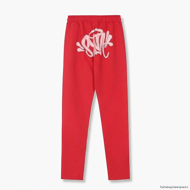 SynaWorld graffiti-style red trousers
