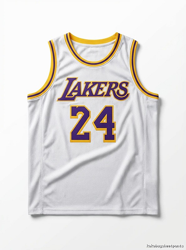 The No. 24 white jersey of the Kobe Lakers.