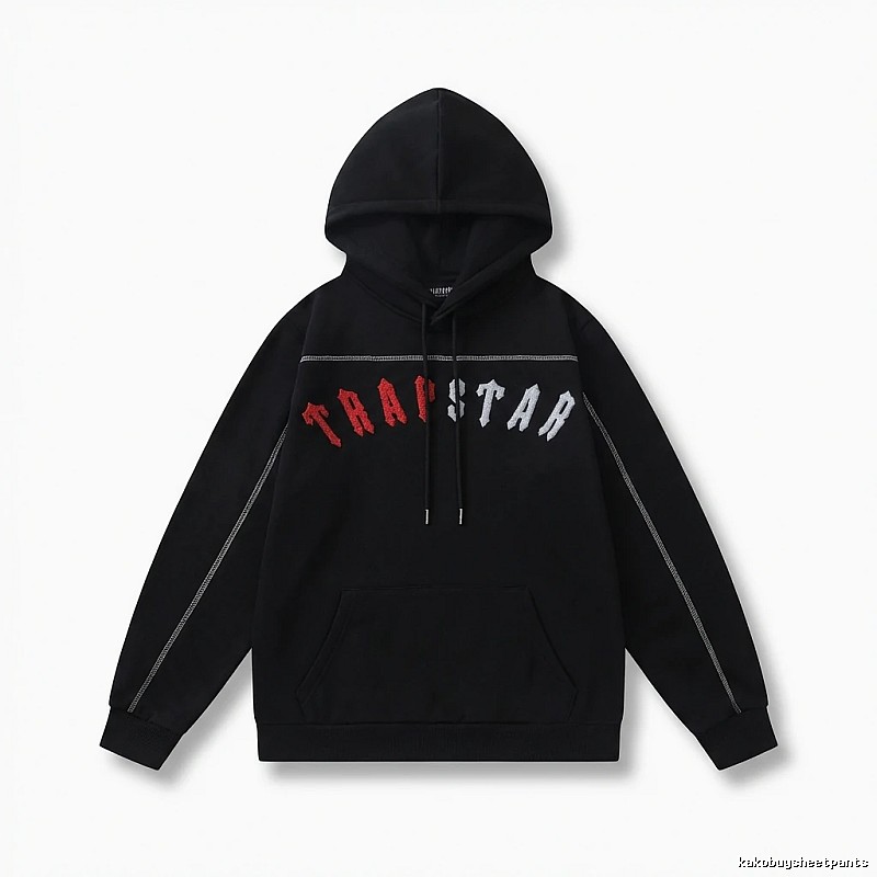 Trapstar letter-style black hoodie
