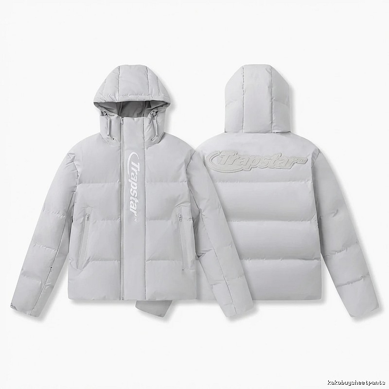 Trapstar Trendy and Cool Light Grey Down Jacket