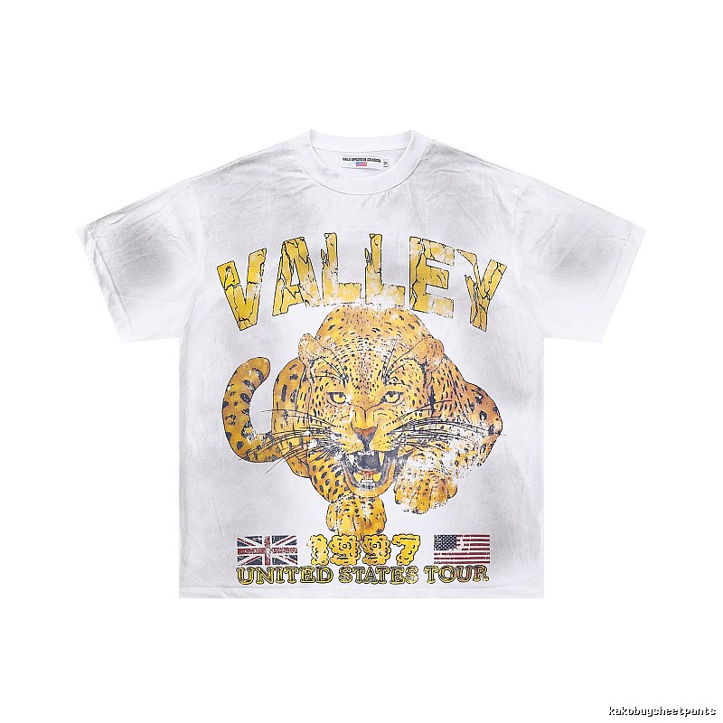 Valley American Vintage Cheetah Print White T-Shirt