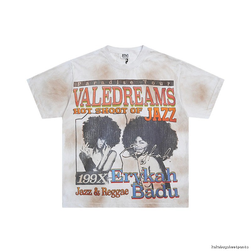 Valley Jazz Portrait Vintage Style Tie-dye T-shirt