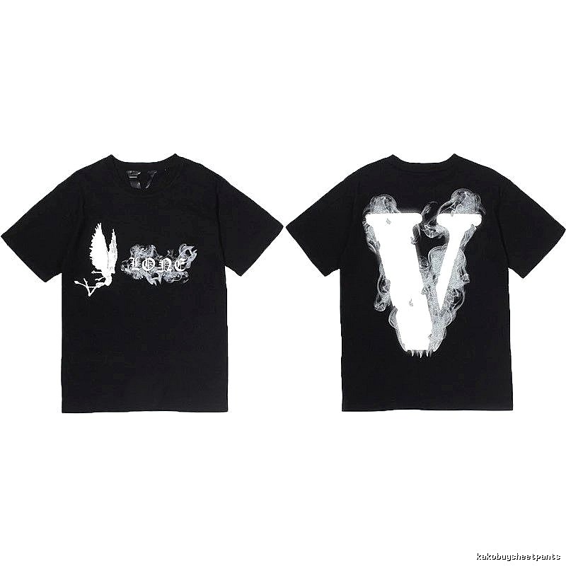 Vlone Premium Style Logo T-shirt Black Purple Vlone for Minimal Outfits