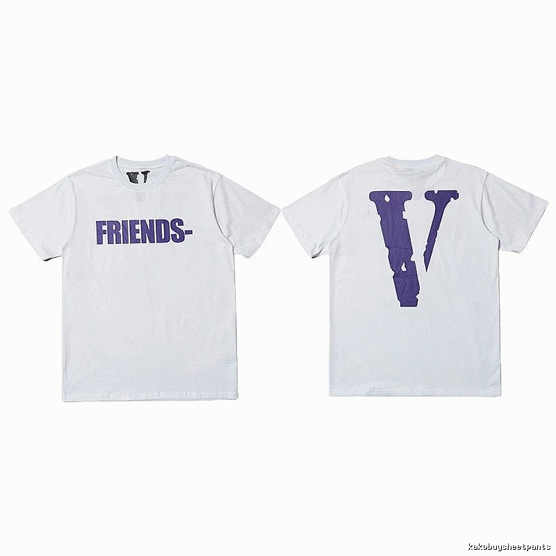 Vlone Streetwear Logo T-shirt Black Purple Vlone with Practical Shape