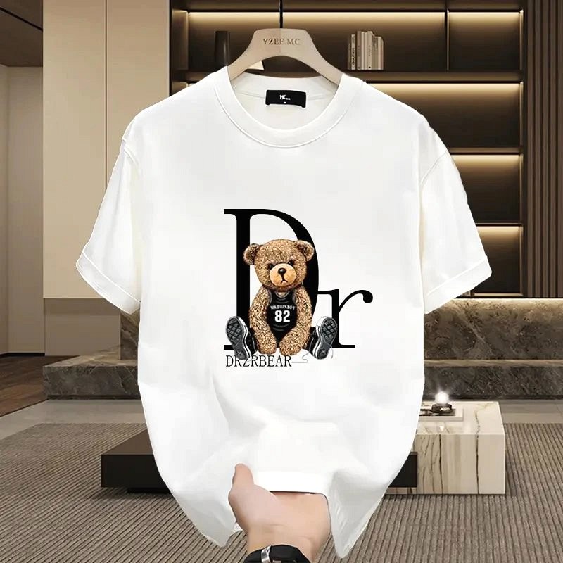 Dior Bear Graphic White T-Shirt Review: What a Two-Size Measurement Log Says About the Loose Cut